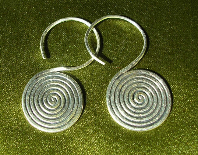 MASSIVE Ohrringe Creolen aus Nepal Tibet SILBER Handarbeit! Bauchtanz